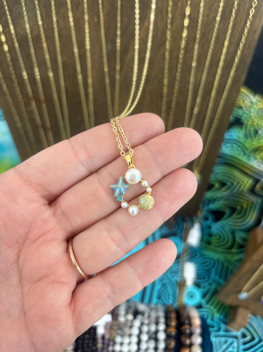 Circle of Shells 14K GF Necklace