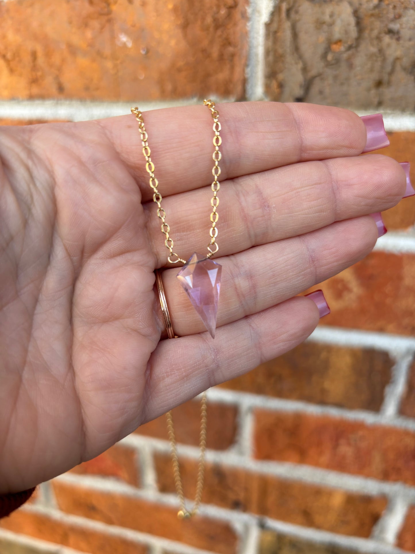 Amethyst 14KGF Necklace