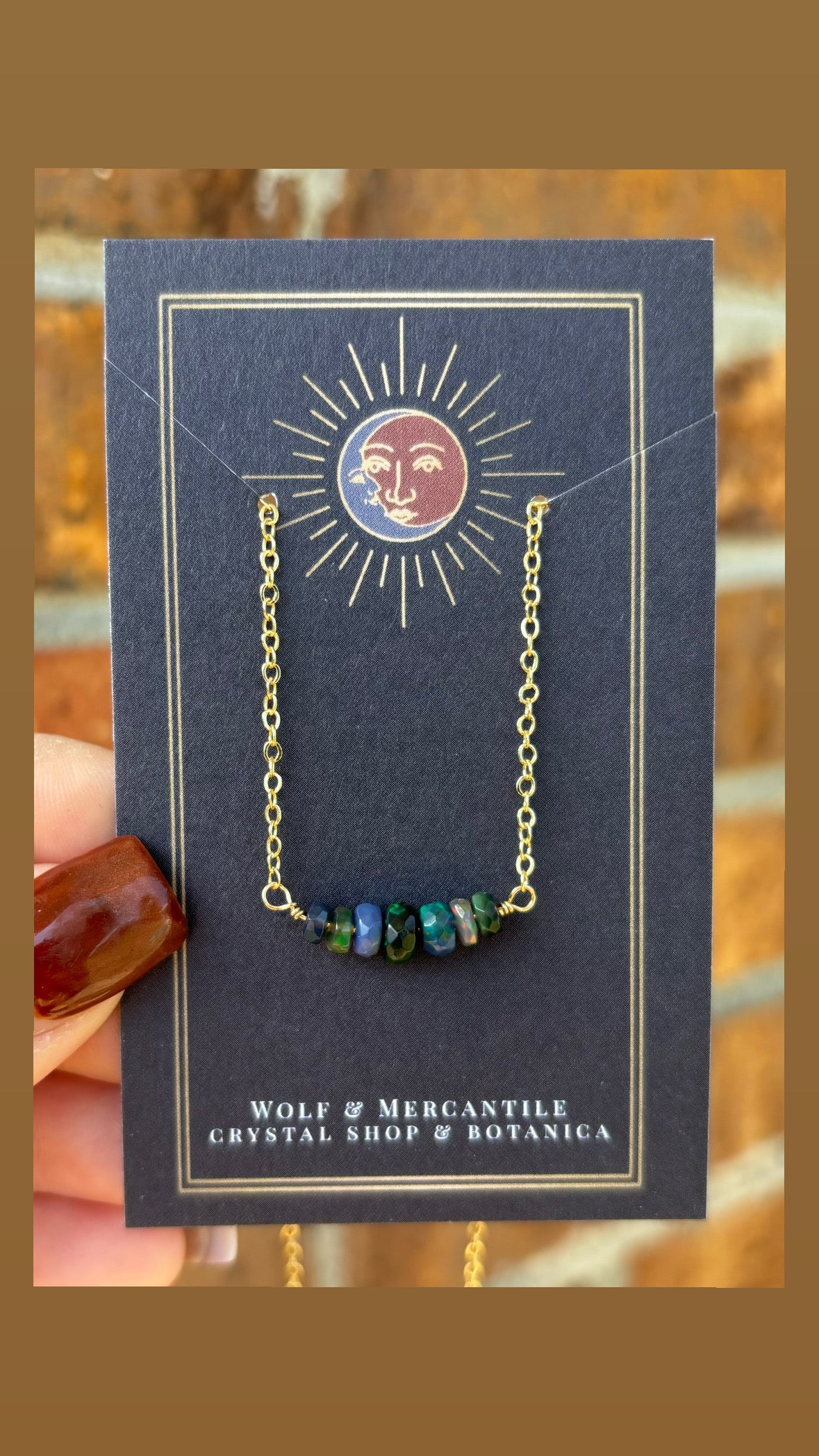 Black Ethiopian Opal 14k Gold Filled Necklace