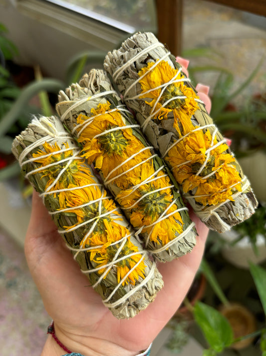 White Sage with Sunflower Bundle