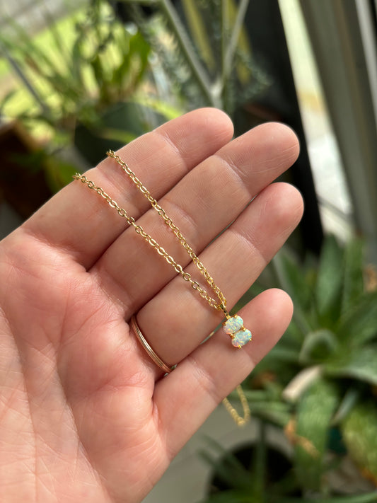Opal Dainty Gold Filled Necklace