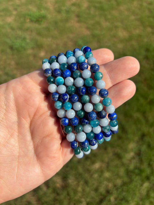 Angelite / Apatite / Lapis Bracelet