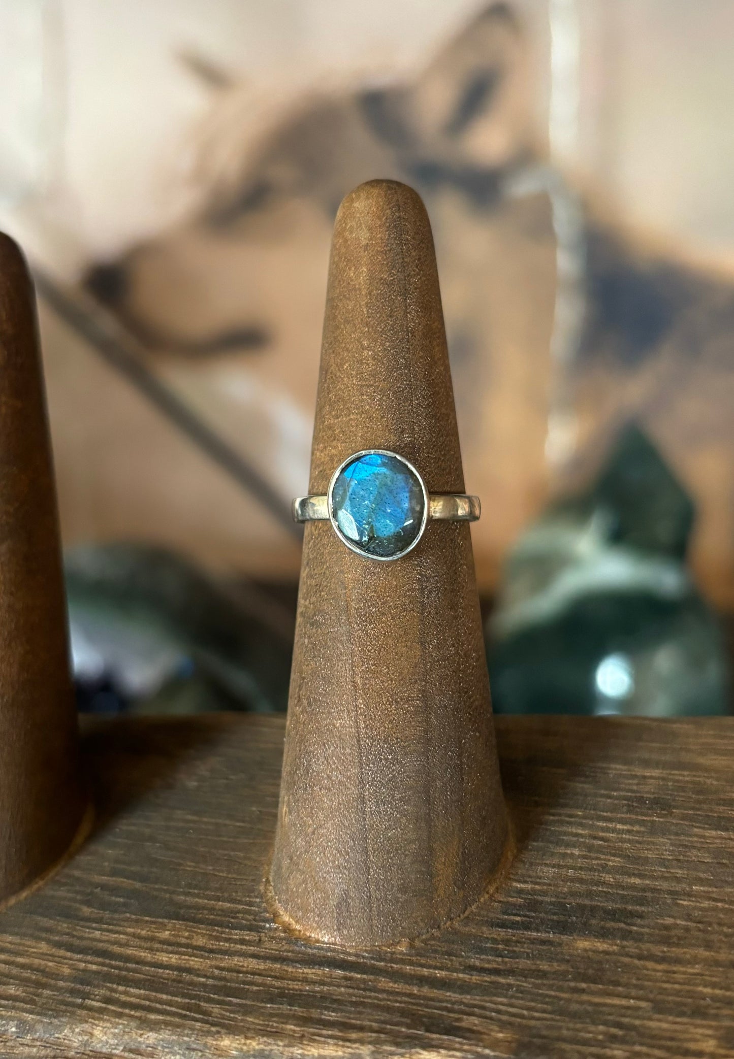 Labradorite Sterling Silver Ring Size 5.5