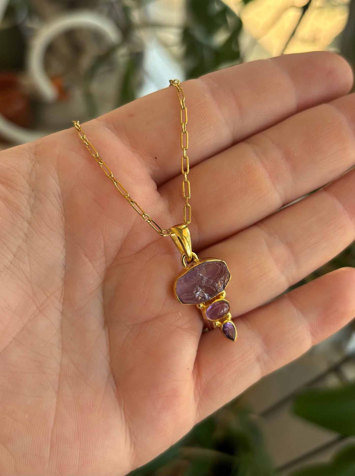 Amethyst 14K GF Necklace