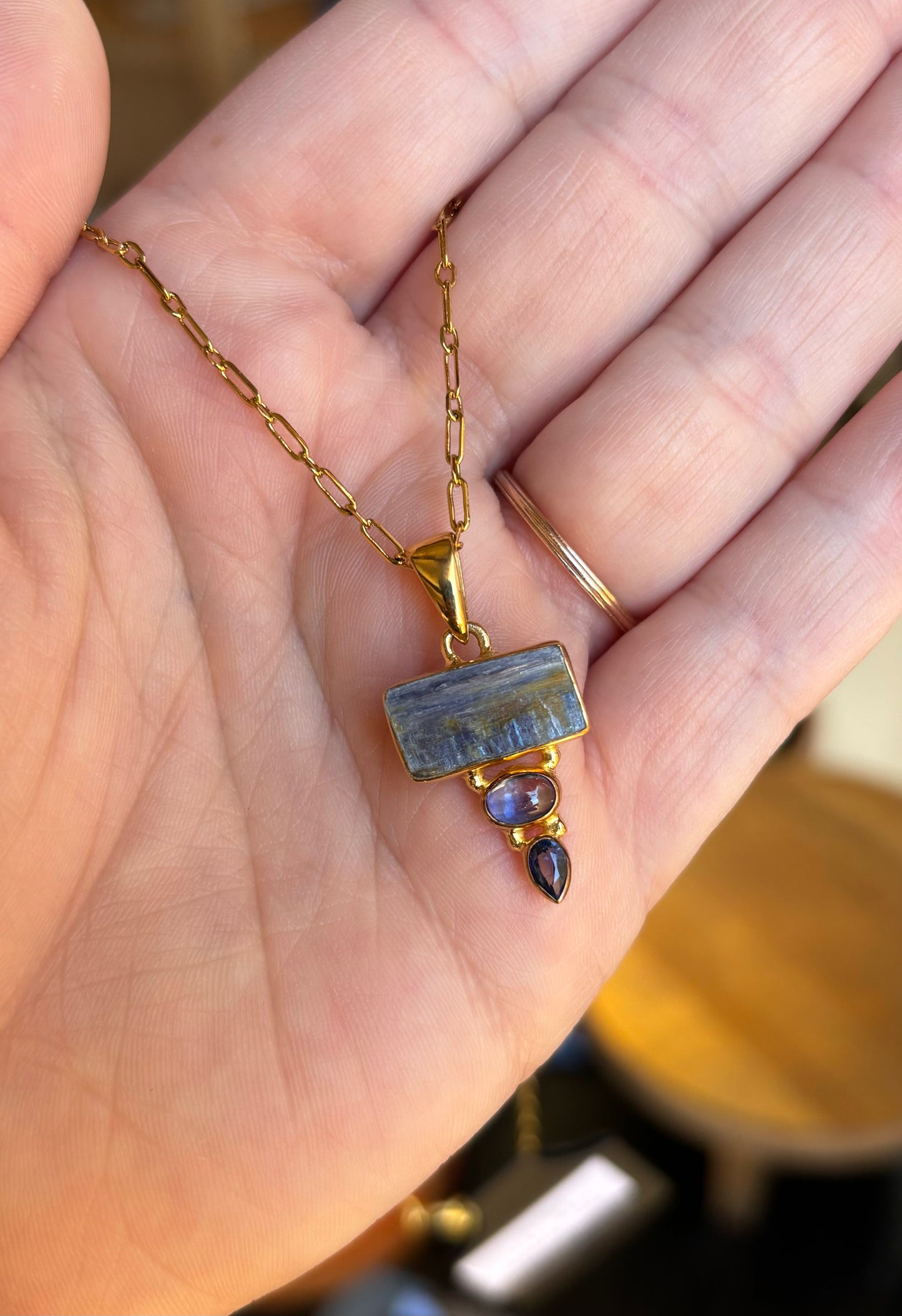 Blue Kyanite 14K Gold Filled Necklace