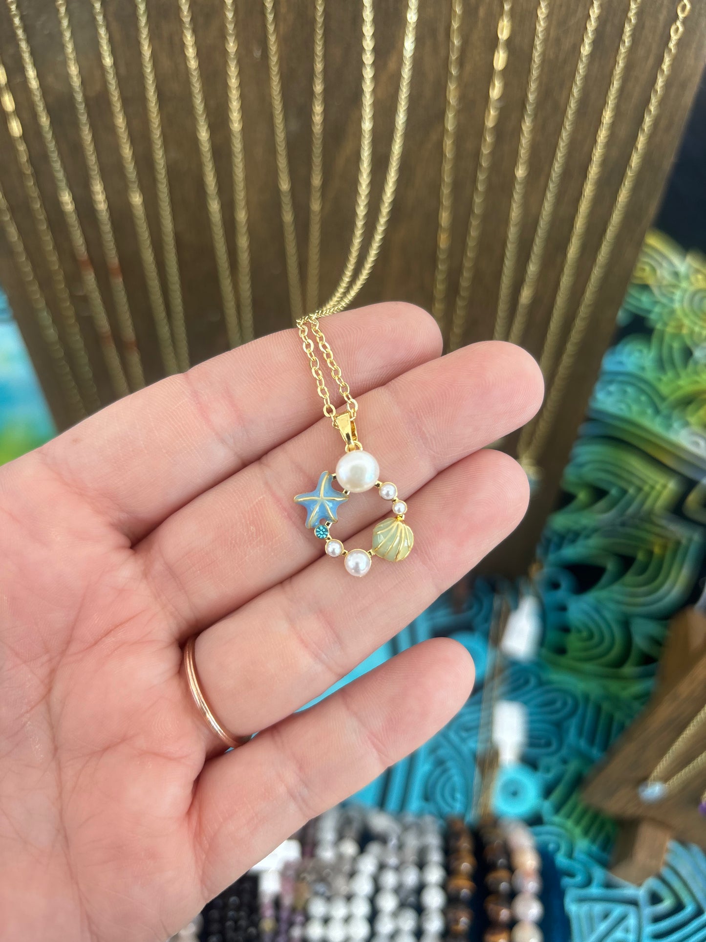 Circle of Shells 14K GF Necklace