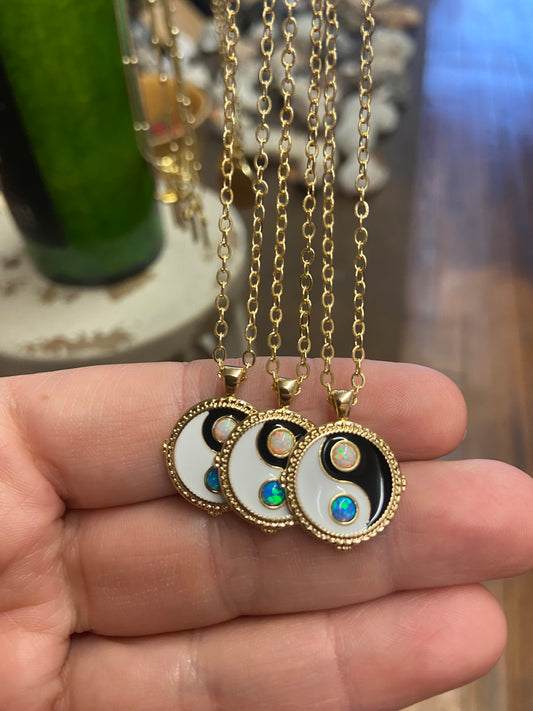 Yin Yang Opal necklace