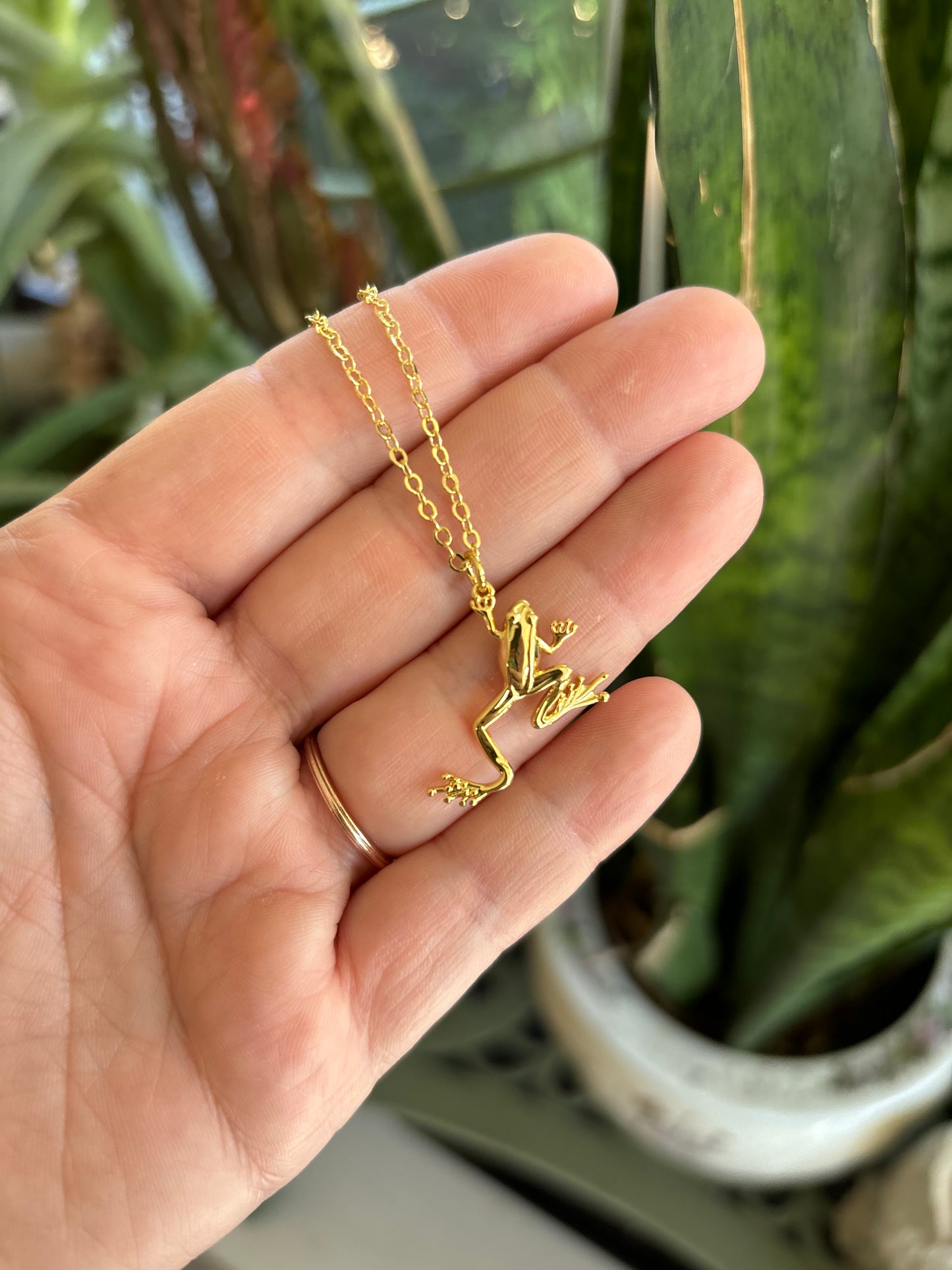 Tree Frog 14K Gold Filled Necklace