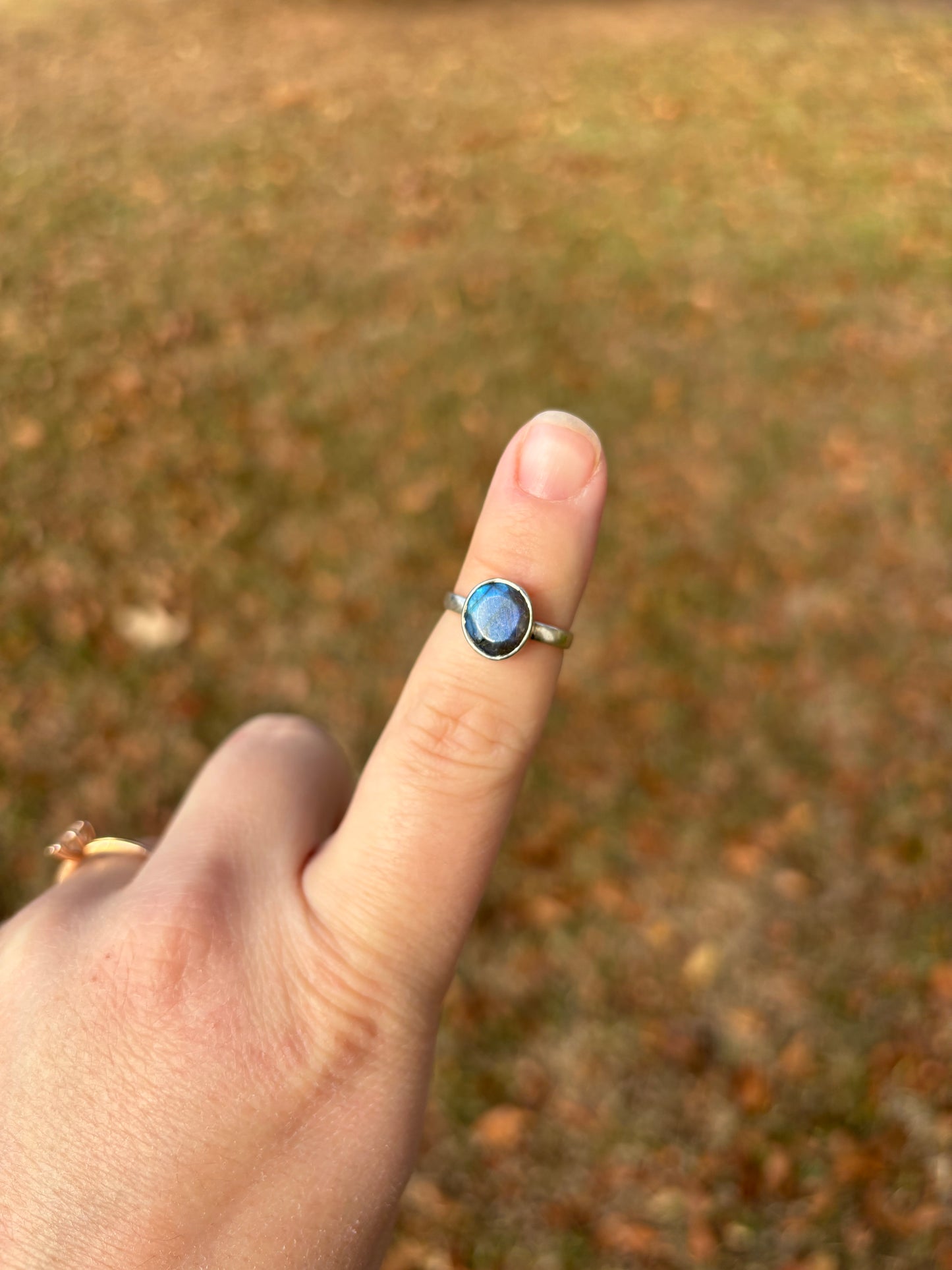 Labradorite Sterling Silver Ring Size 5.5