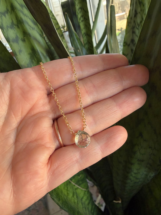 Garden Quartz (Lodalite) Gold Filled Necklace