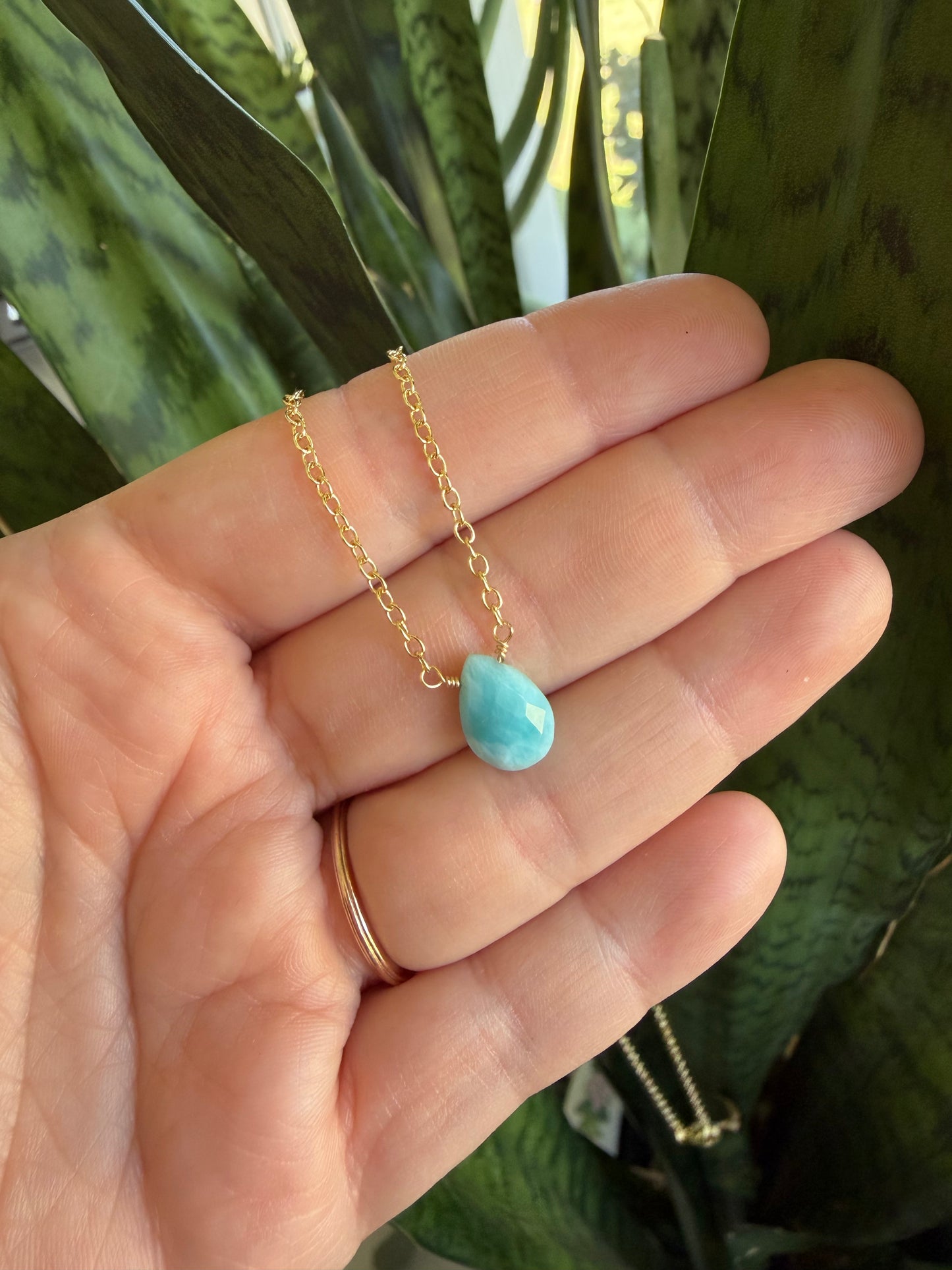 Larimar Gold Filled Necklace