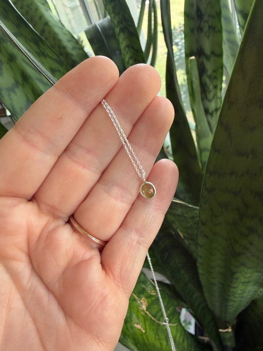 Sterling Silver Peridot Necklace