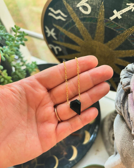 Black Tourmaline 14k GF Necklace