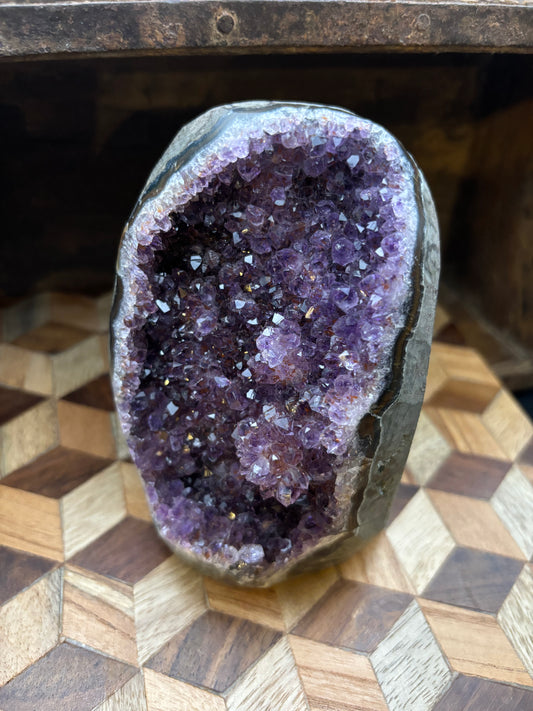 Amethyst with Cacoxenite