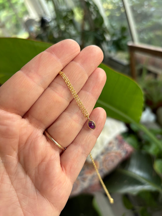 Dainty Amethyst Necklace