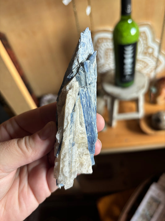 Blue Kyanite in Quartz