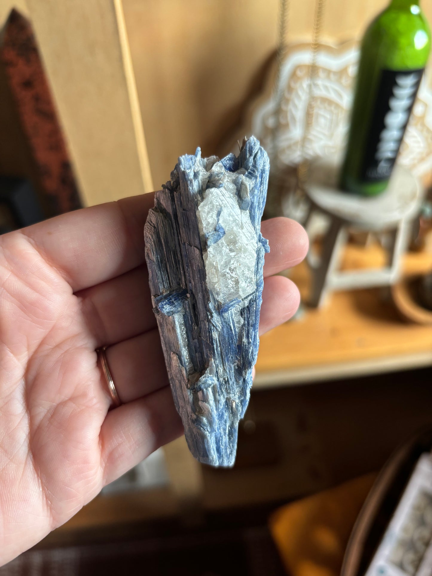 Blue Kyanite in Quartz