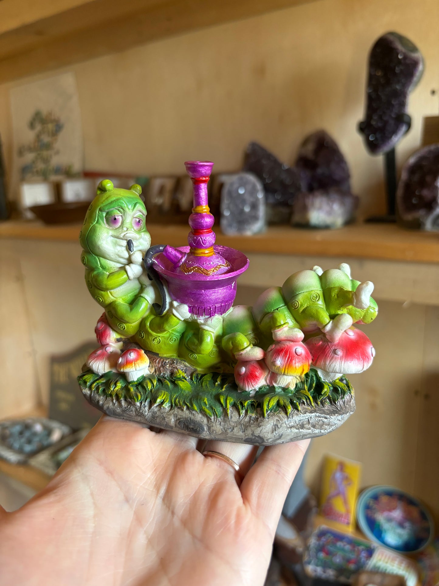 Caterpillar Smoking A Hookah Incense Burner