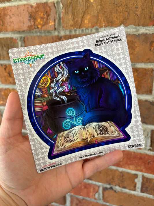 Black Cat Magic Sticker