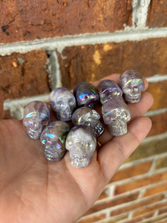 Amethyst Mini Skull (Aura Coated)